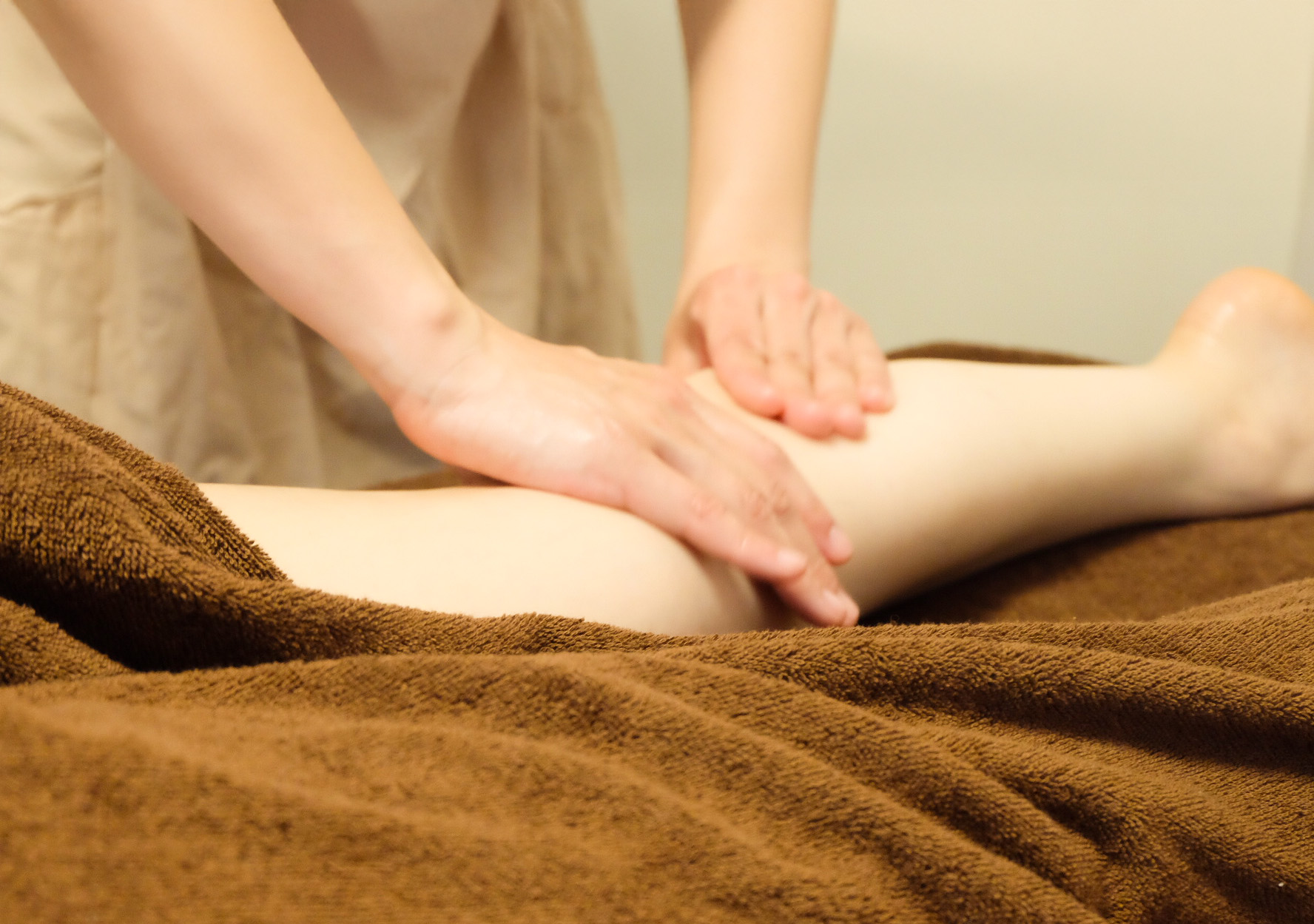 施術中の写真（足）